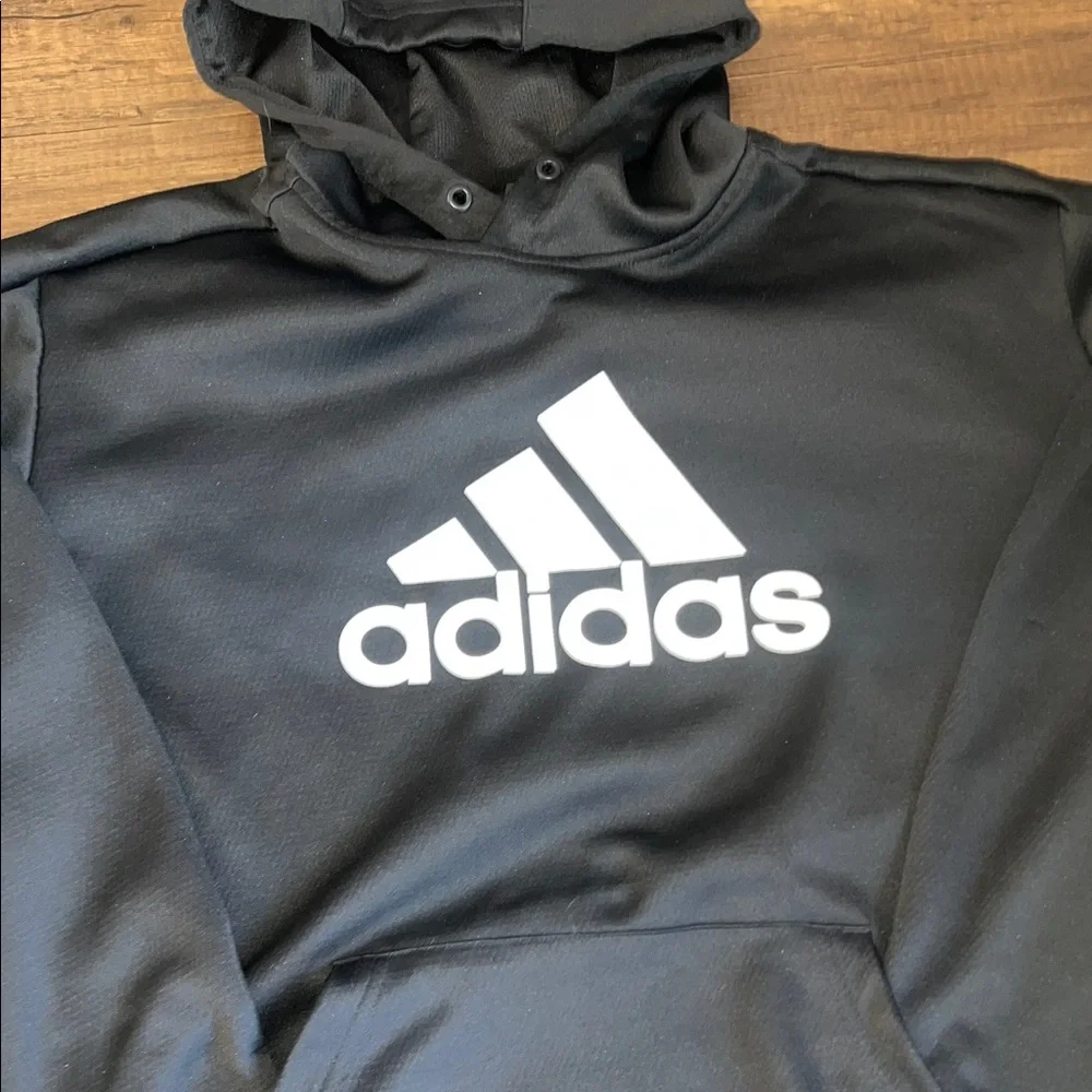 Adidas Men's Black and White‎ Logo Hoodie. CAJA. # 3